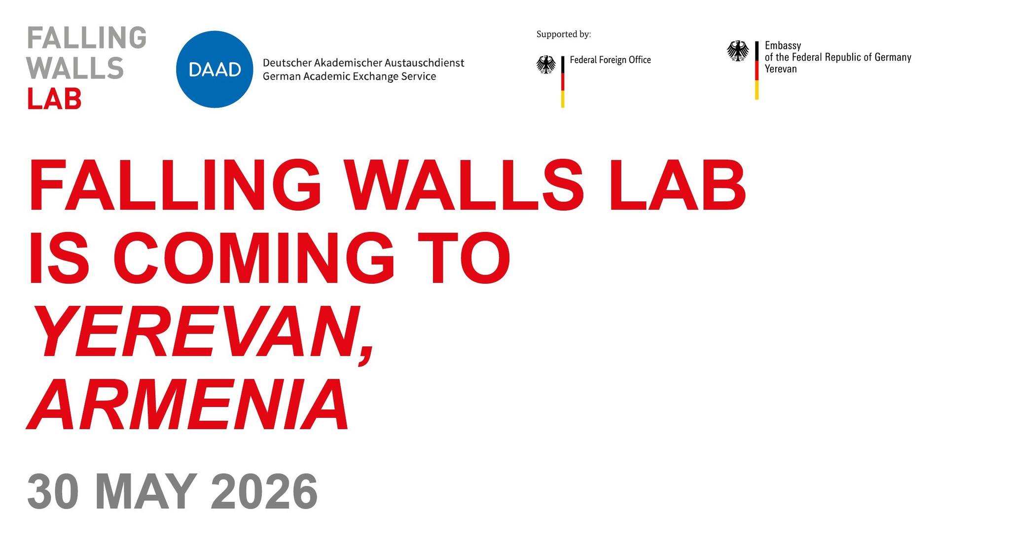 Falling Walls Lab Armenia 2026